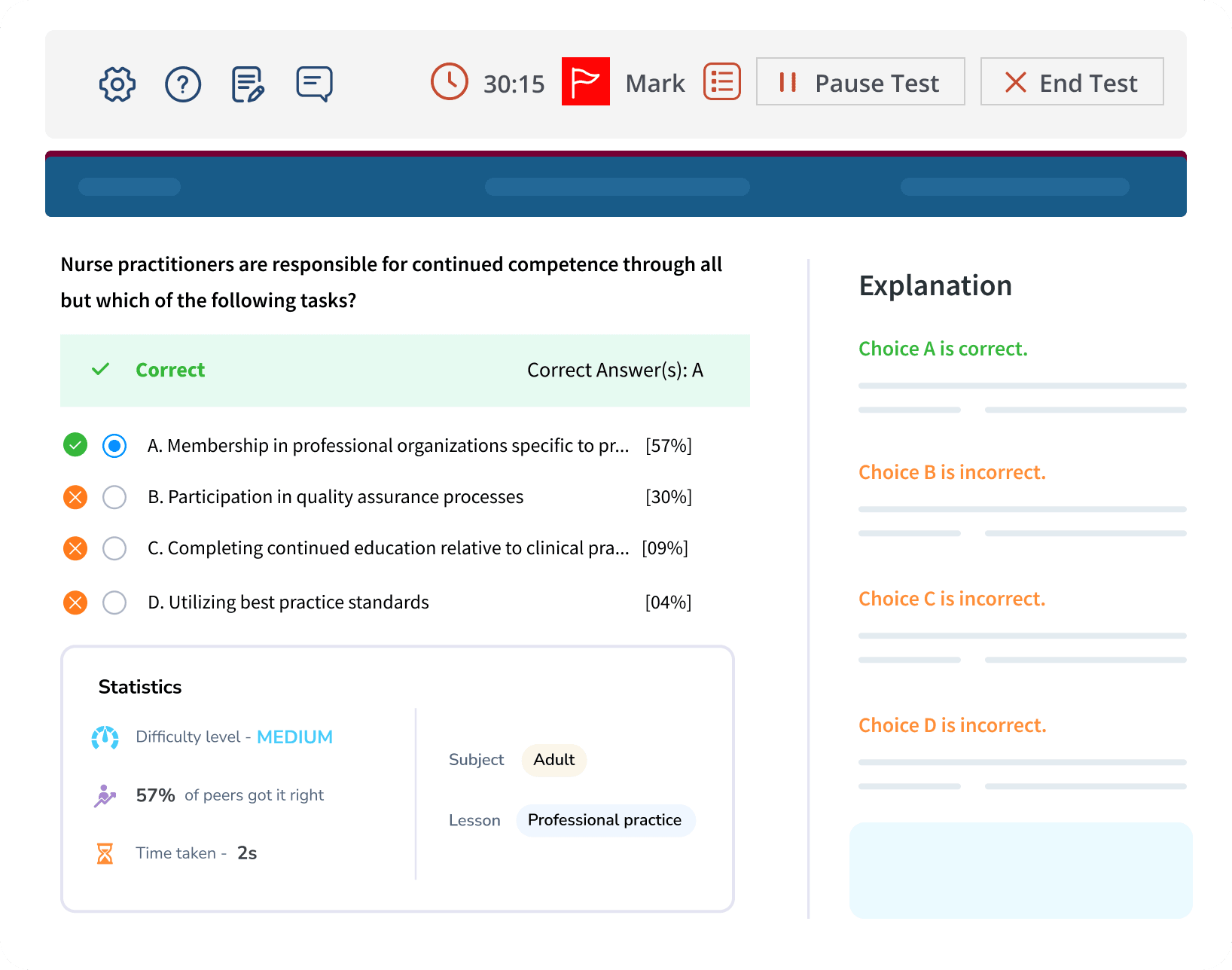 Real-Feel Exam Interface